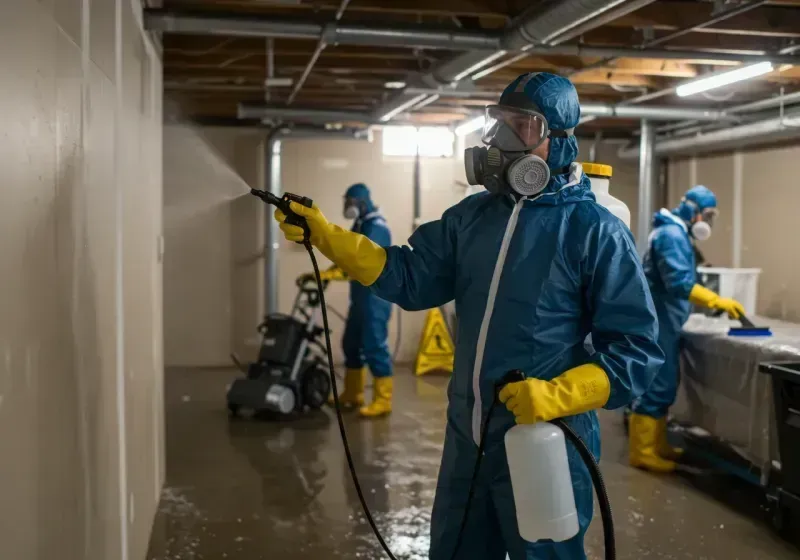 Basement Sanitization and Antimicrobial Treatment process in Moorestown-Lenola, NJ