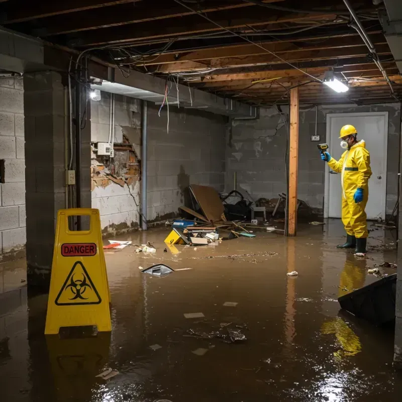 Flooded Basement Electrical Hazard in Moorestown-Lenola, NJ Property